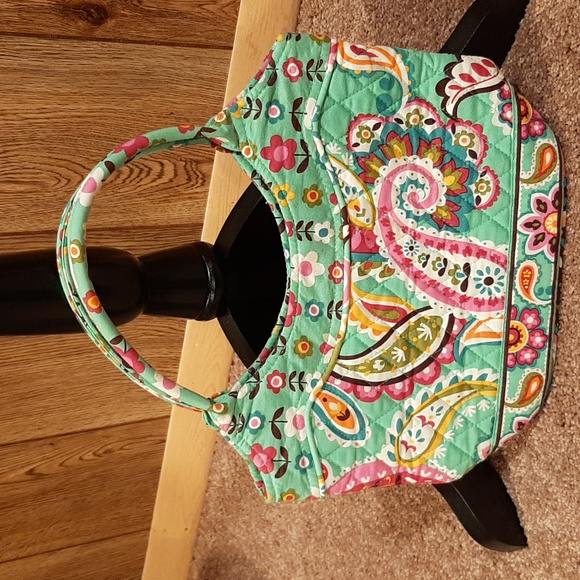 Vera Bradley Handbags - 🥝Vera Bradley Green Paisley Tutti Frutti Mini Tote Bag🥝
